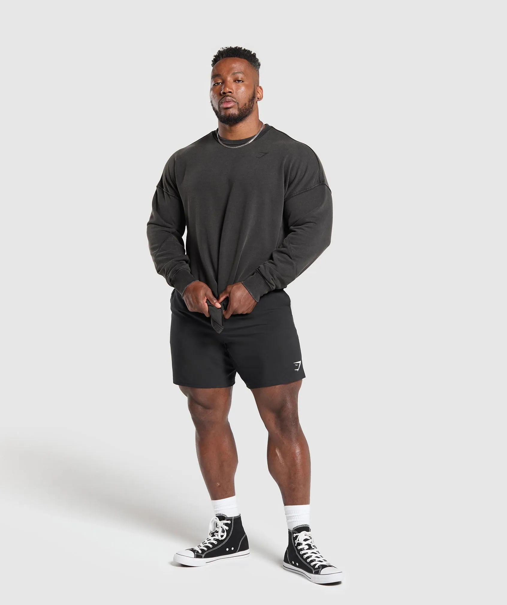 Gymshark Power Washed Crew - Black sold by Gymshark product image thumbnail 4