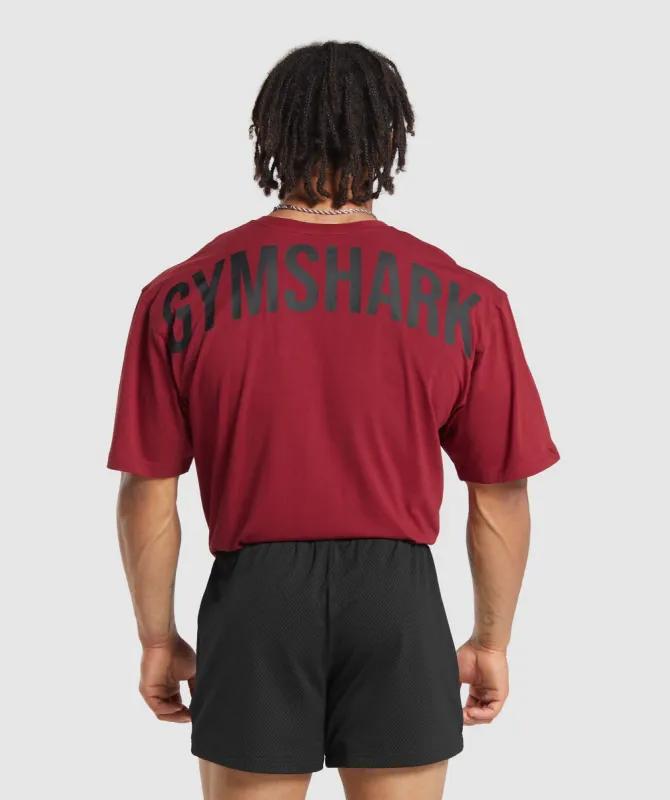 Gymshark Power T-Shirt - Reps Red/Black made by Gymshark