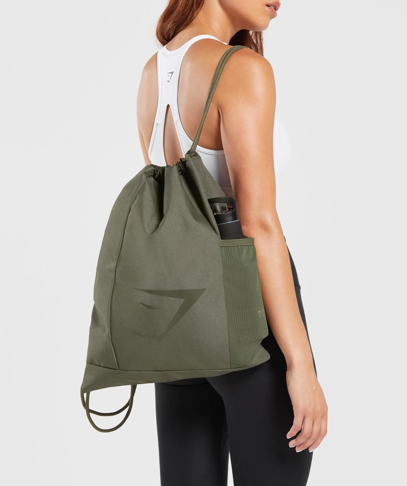 Gymshark Sharkhead Gymsack - Core Olive sold by Gymshark product image thumbnail 2