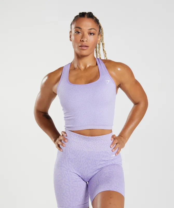 Gymshark Adapt Animal Seamless Crop Tank  - Reef | Soft Lilac sold by Gymshark