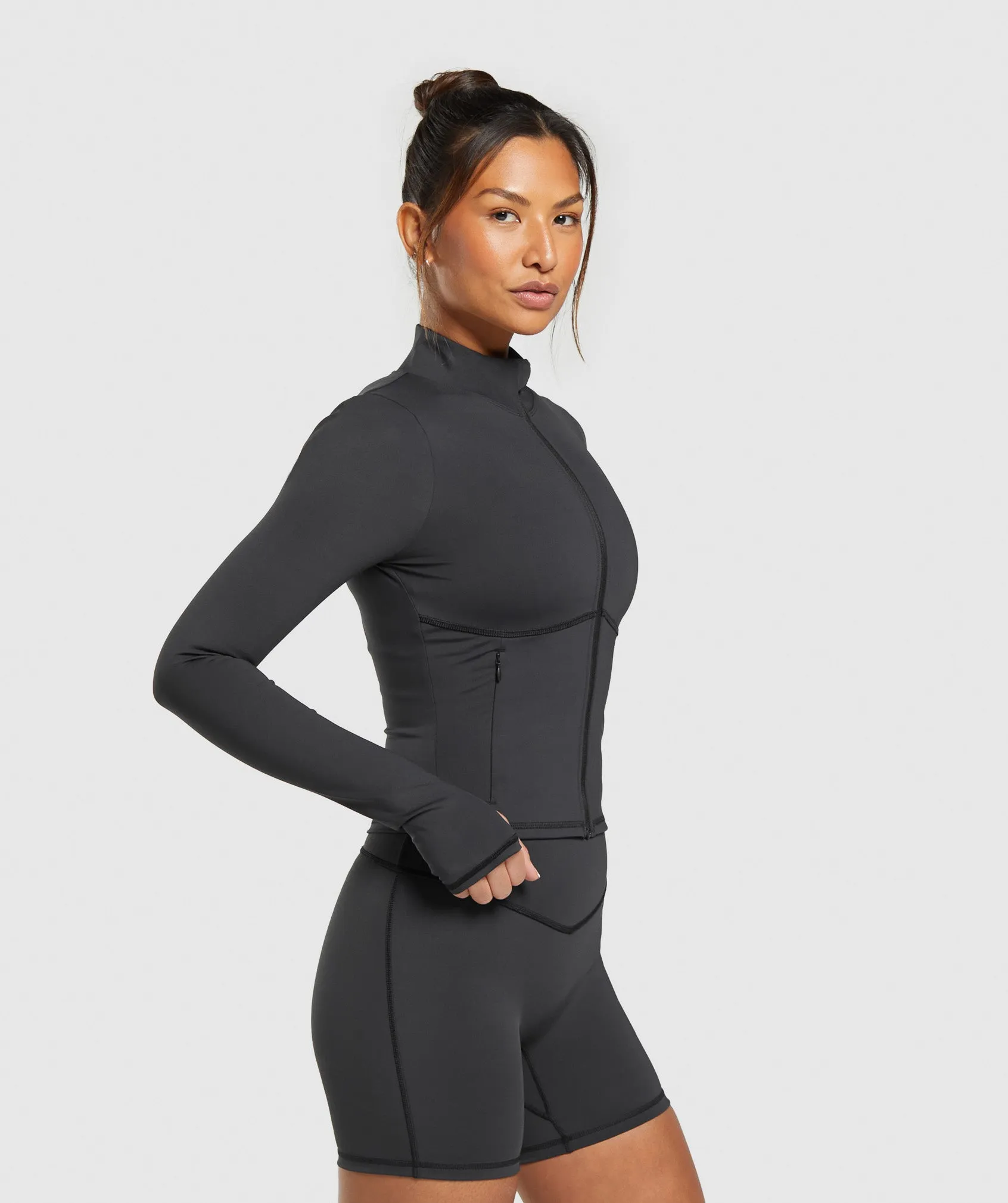 Gymshark Elevate Tracktop - Black sold by Gymshark product image thumbnail 3