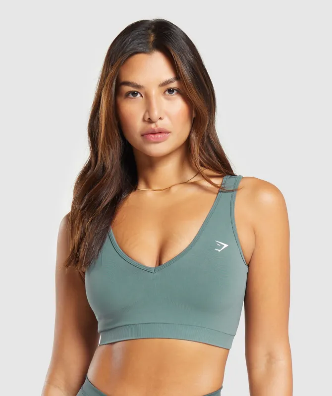 Gymshark Everyday Seamless Sports Bra - Cargo Teal sold by Gymshark