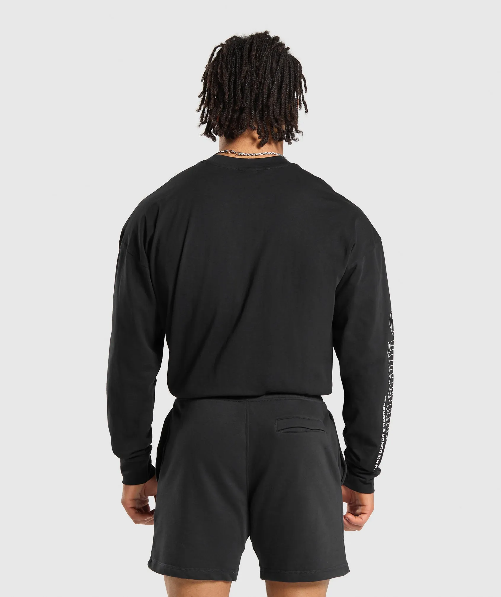 Gymshark Strength and Conditioning Long Sleeve T-Shirt - Black sold by Gymshark product image thumbnail 2