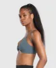 Gymshark Twist Front Bralette - Cargo Blue sold by Gymshark