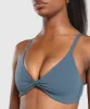 Gymshark Twist Front Bralette - Cargo Blue sold by Gymshark