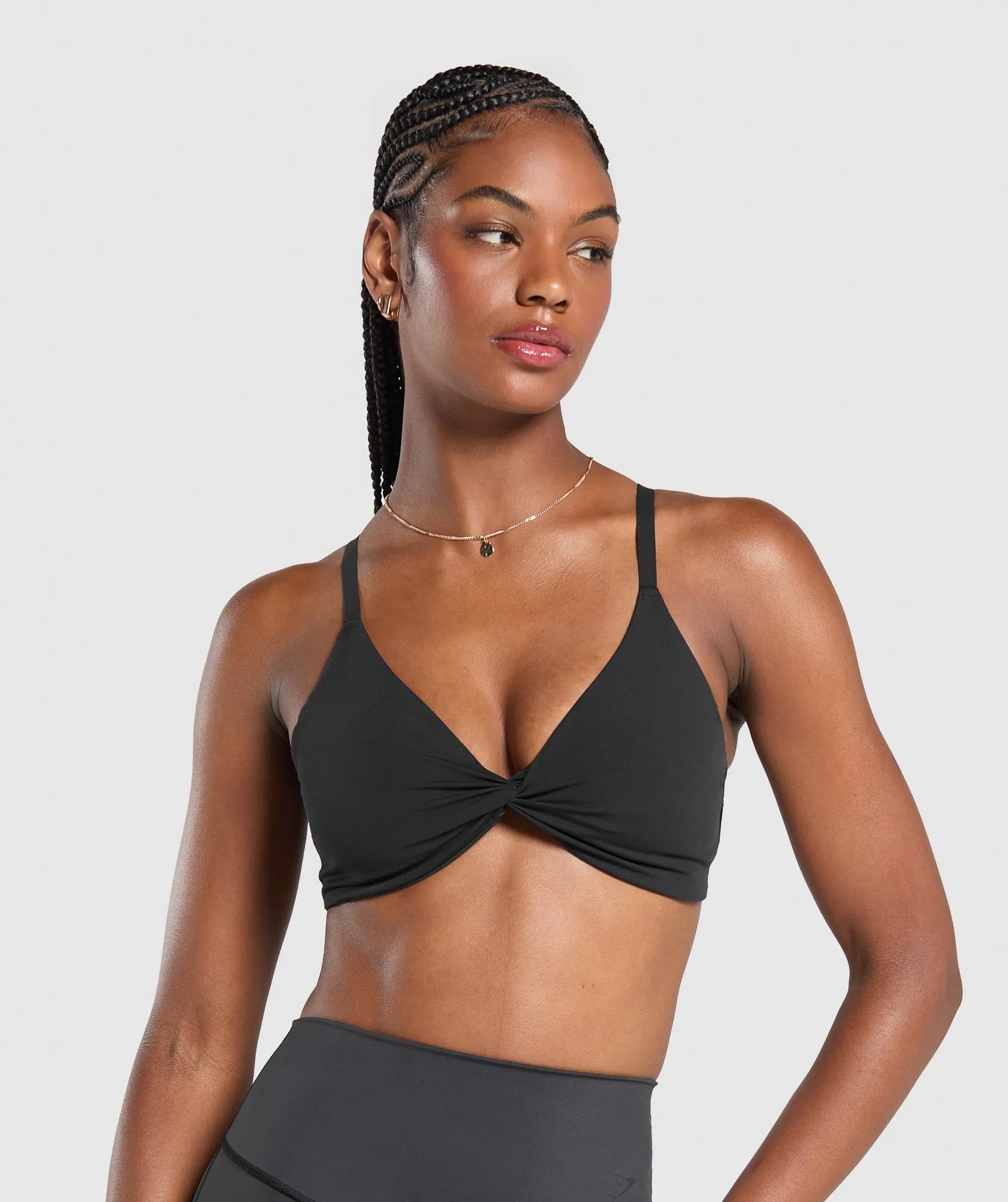 Gymshark Twist Front Bralette - Black sold by Gymshark