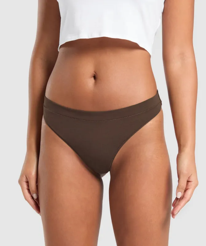 Gymshark 3pk Thong - Archive Brown/Soul Brown/Cement Brown sold by Gymshark