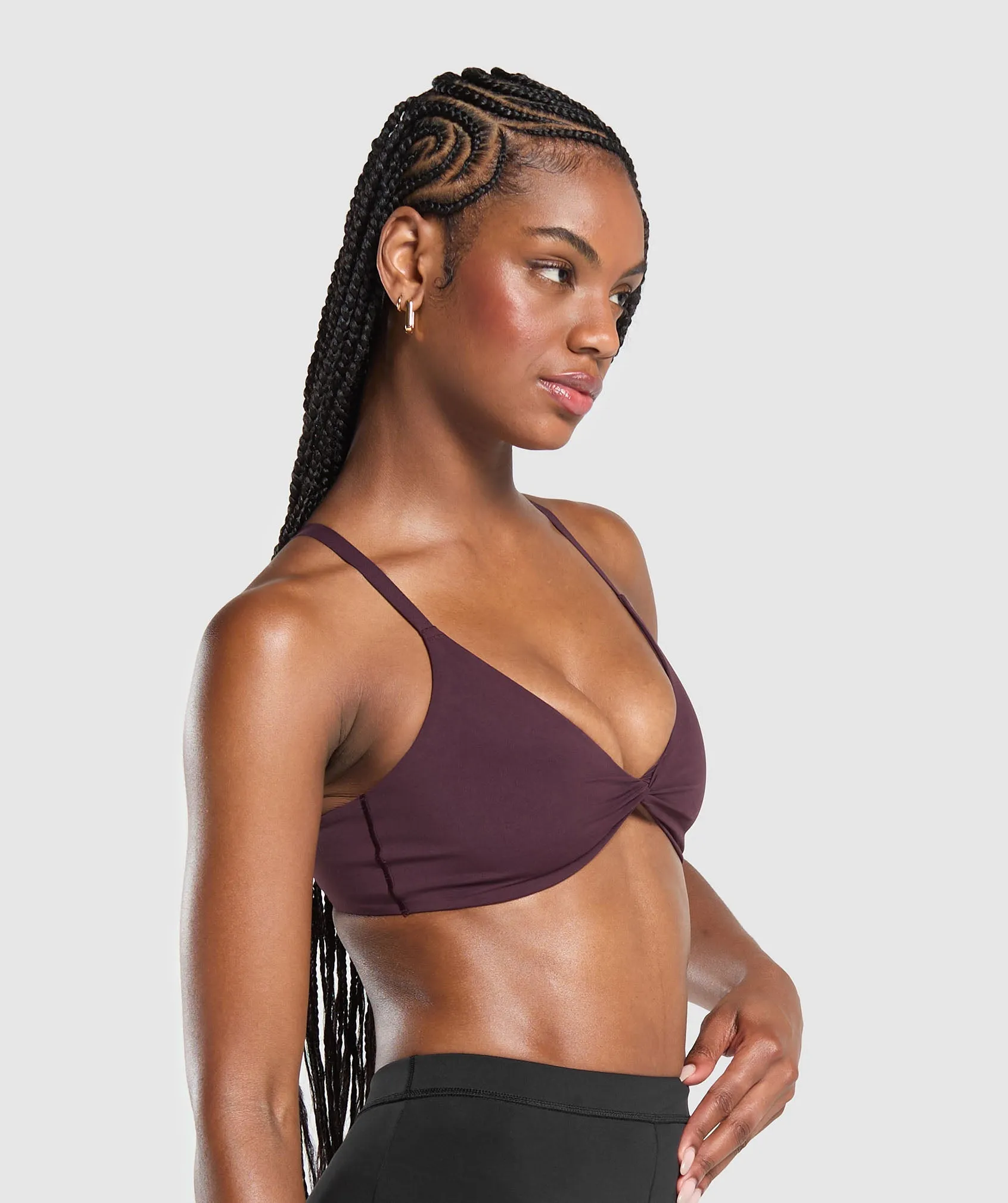Gymshark Twist Front Bralette - Depth Purple sold by Gymshark product image thumbnail 3