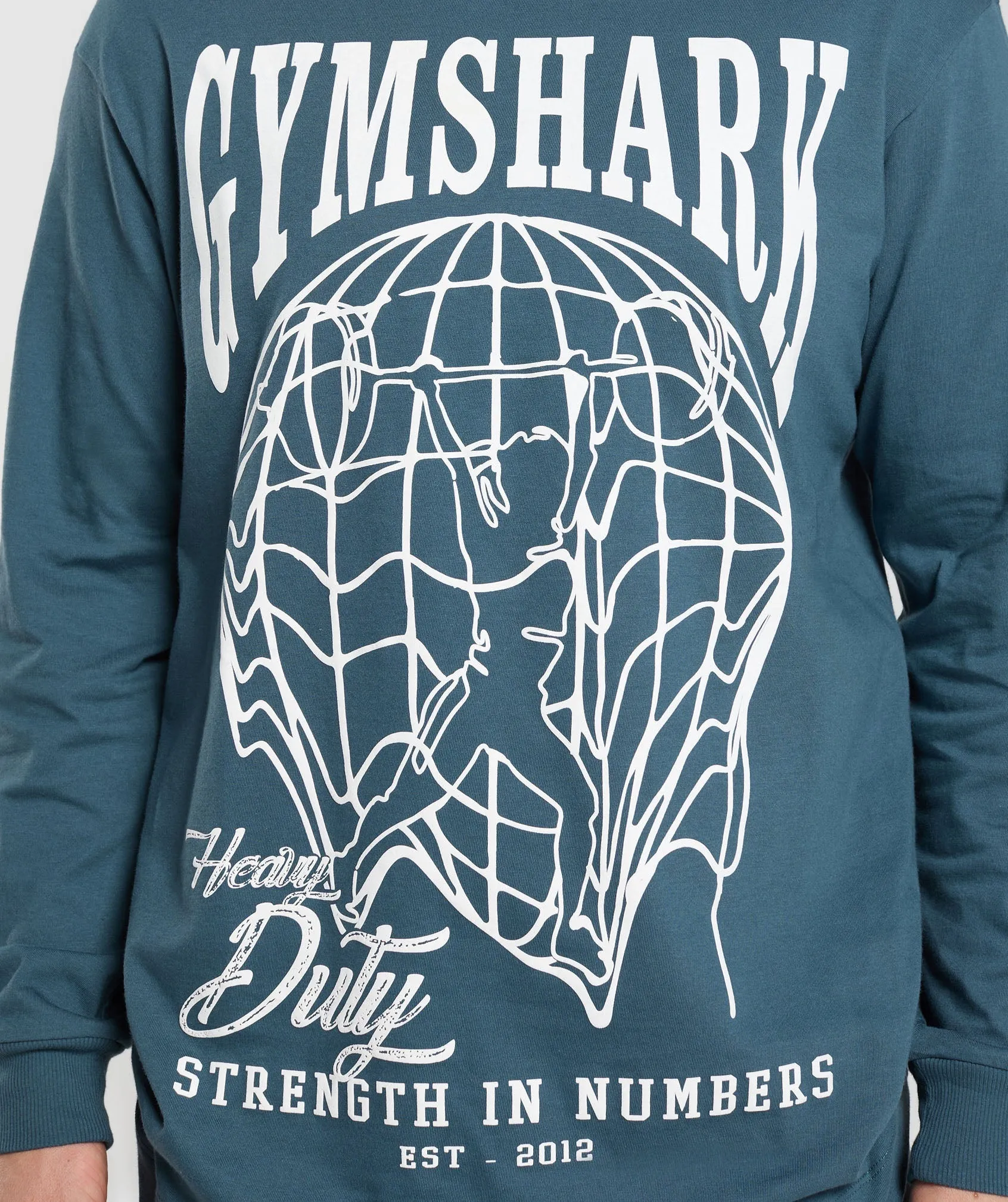 Gymshark Strength In Numbers Long Sleeve Top - Cargo Blue sold by Gymshark product image thumbnail 5