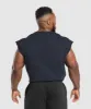 Gymshark Graphic Cut Off T-Shirt - Heavy Blue sold by Gymshark