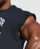 Gymshark Graphic Cut Off T-Shirt - Heavy Blue sold by Gymshark