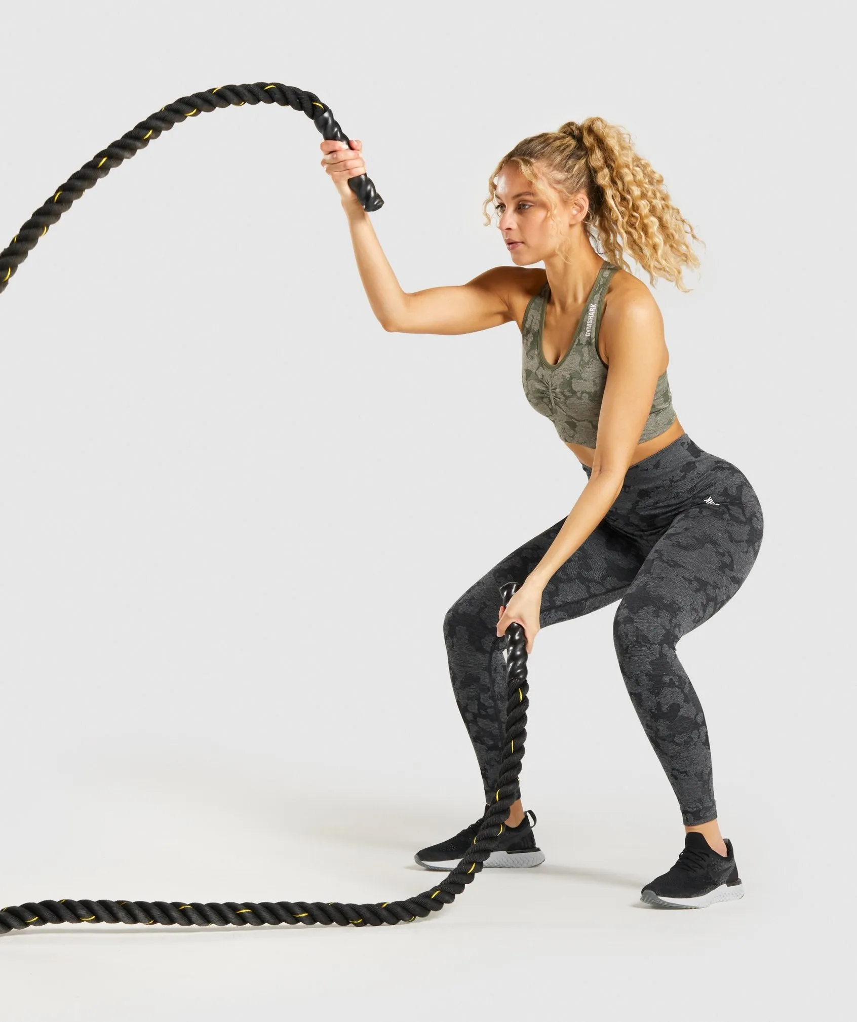 Gymshark Adapt Camo Seamless Racer Back Sports Bra - Green sold by Gymshark product image thumbnail 4