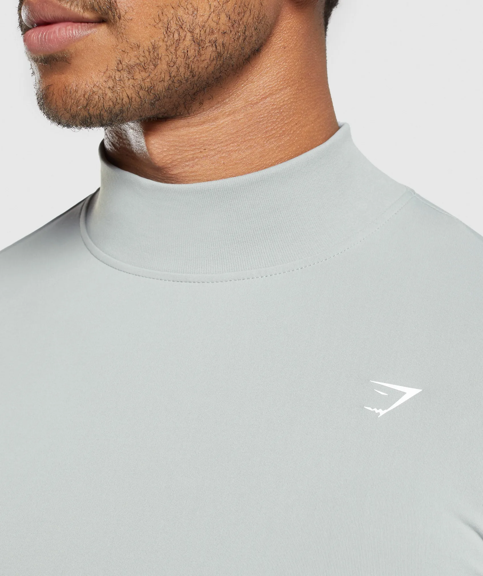 Gymshark Everyday Seamless Mock Long Sleeve T-Shirt - Silver Grey sold by Gymshark product image thumbnail 5