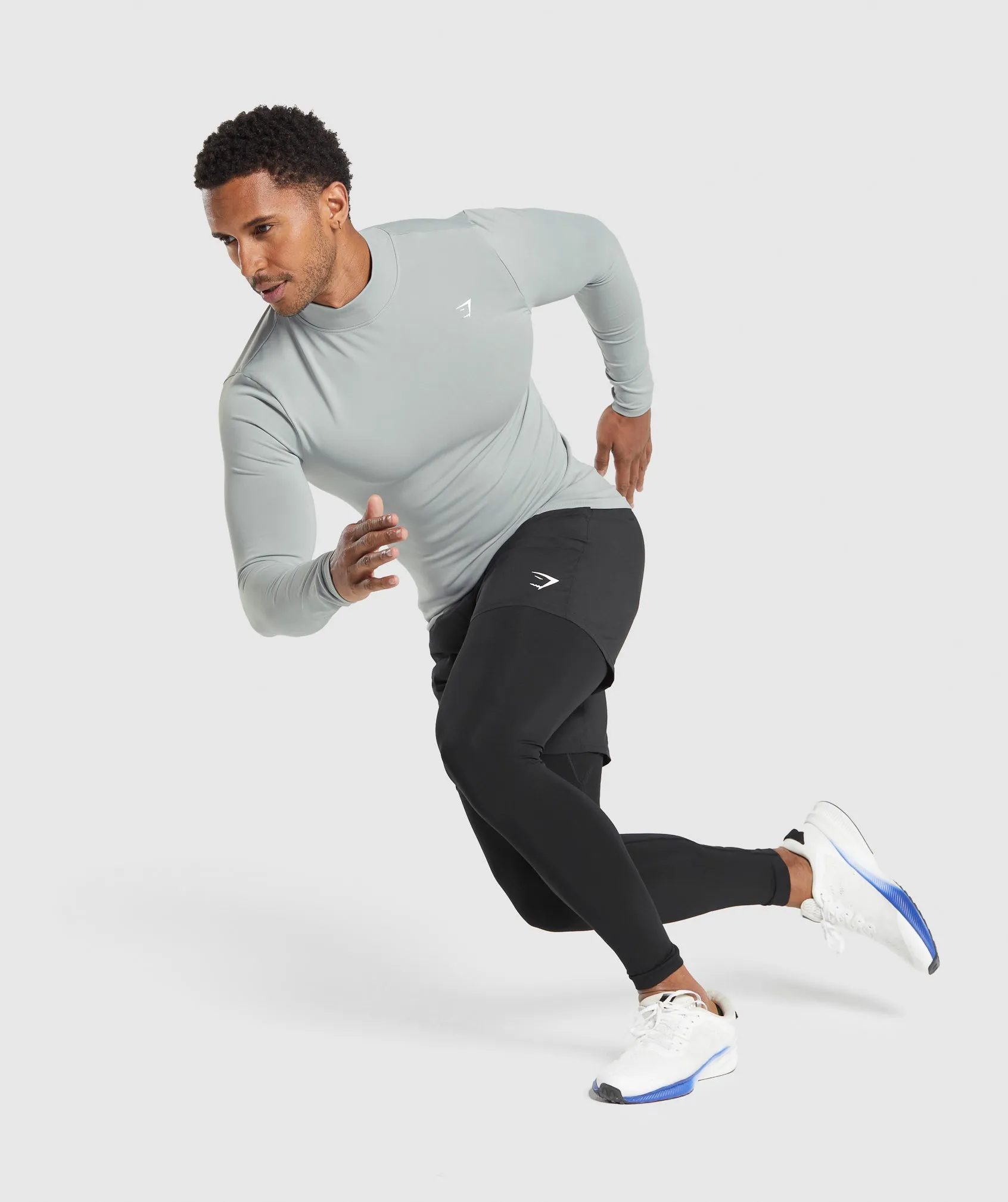 Gymshark Everyday Seamless Mock Long Sleeve T-Shirt - Silver Grey sold by Gymshark product image thumbnail 4