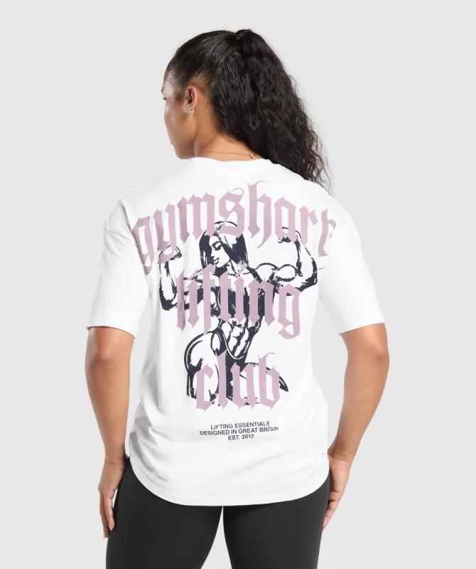 Gymshark Lifting Club Graphic T-Shirt - White sold by Gymshark