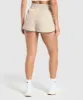 Gymshark Retro Waistband Shorts - Cream Beige/Camo Brown sold by Gymshark