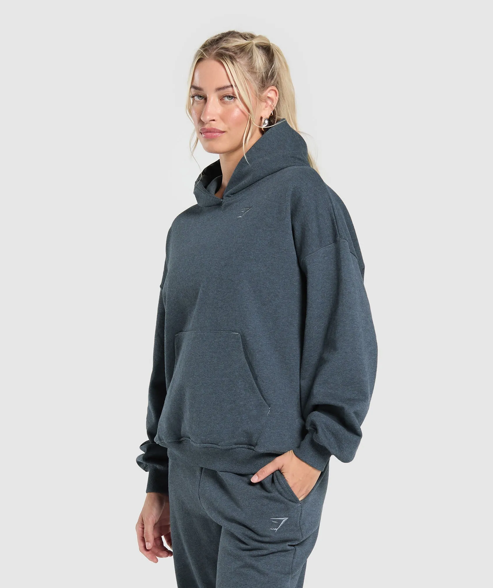 Gymshark Rest Day Sweats Hoodie - Indigo Blue Marl sold by Gymshark product image thumbnail 3