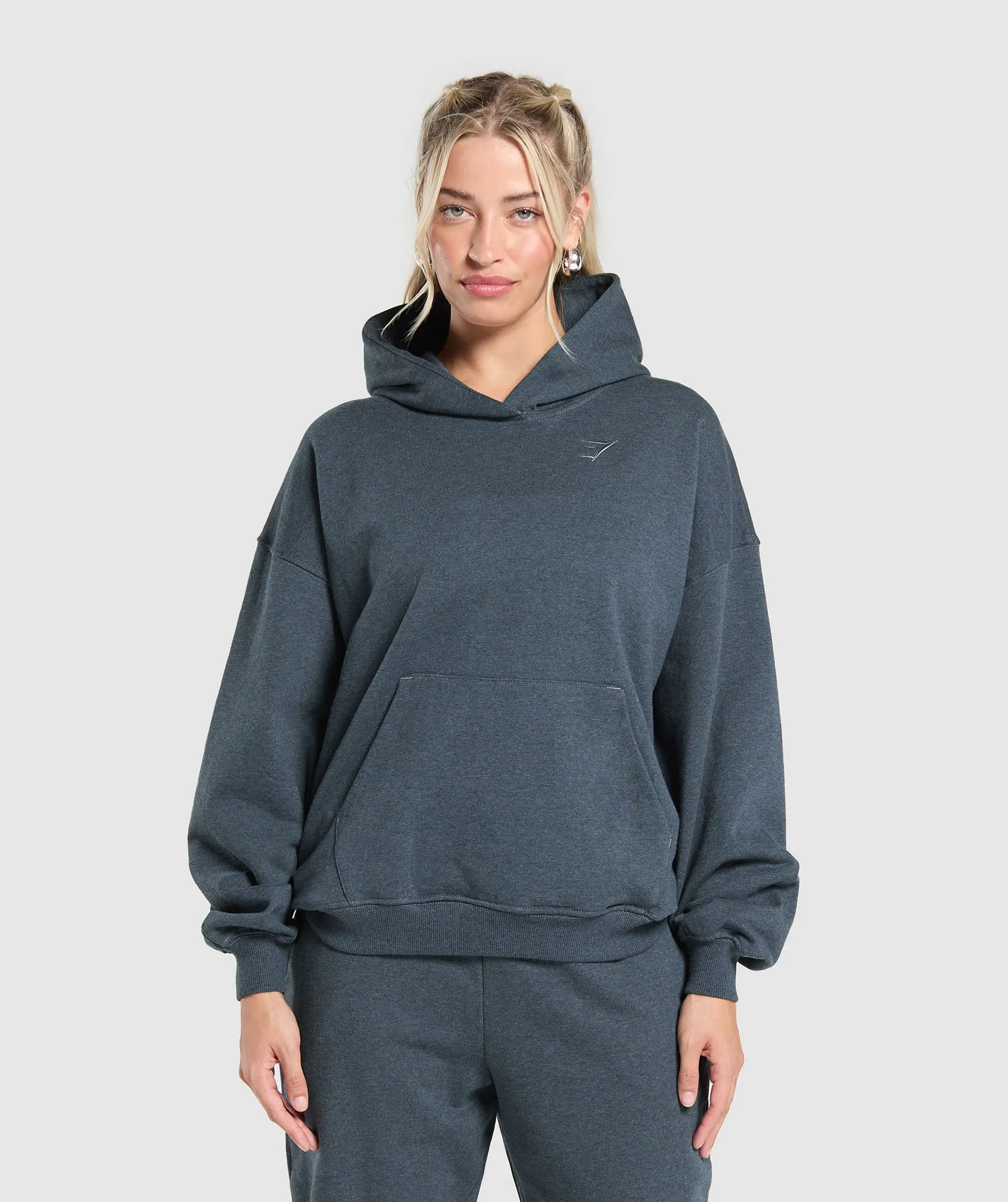 Gymshark Rest Day Sweats Hoodie - Indigo Blue Marl sold by Gymshark
