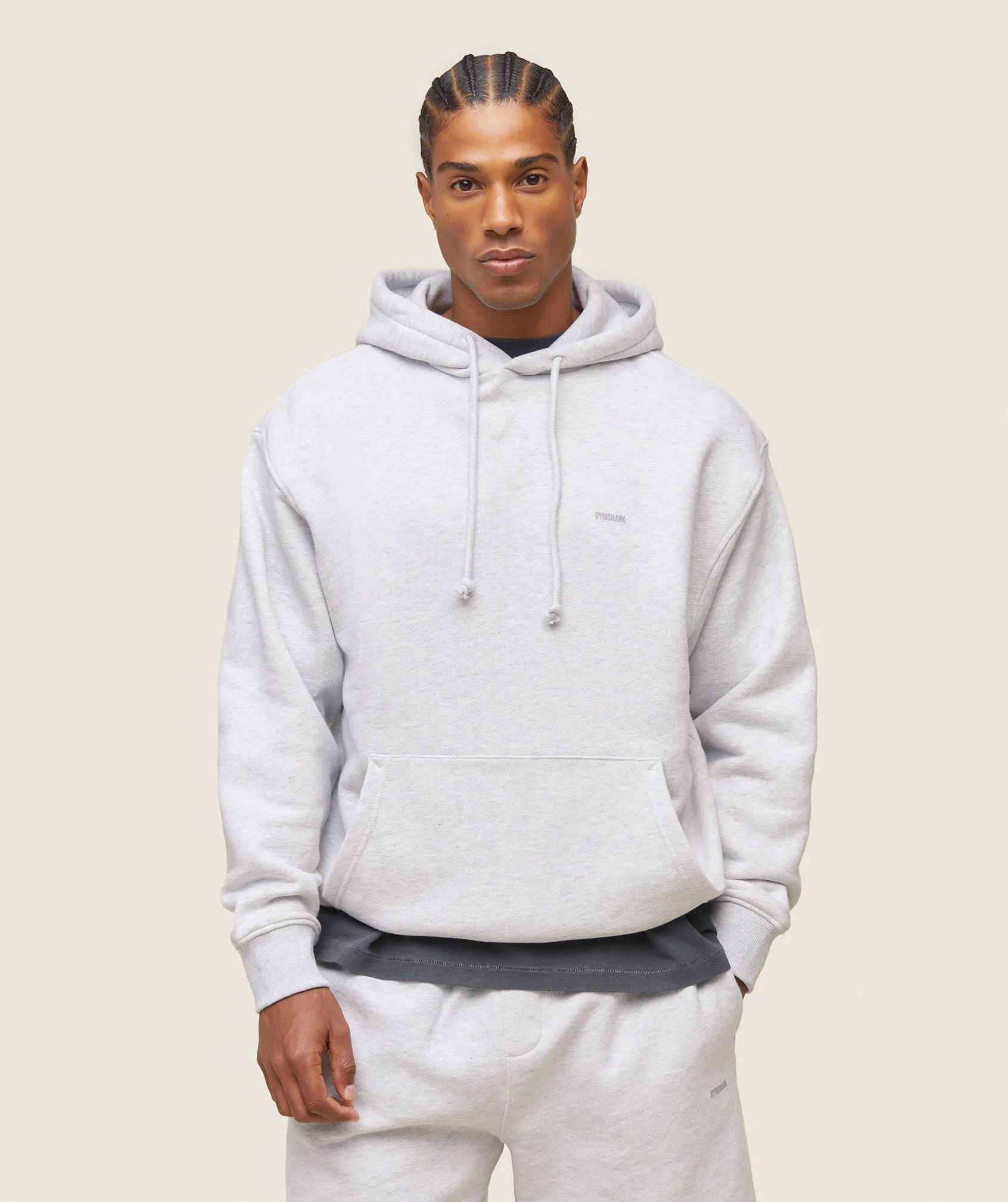 Gymshark everywear Relaxed Hoodie - Soft Grey Marl sold by Gymshark