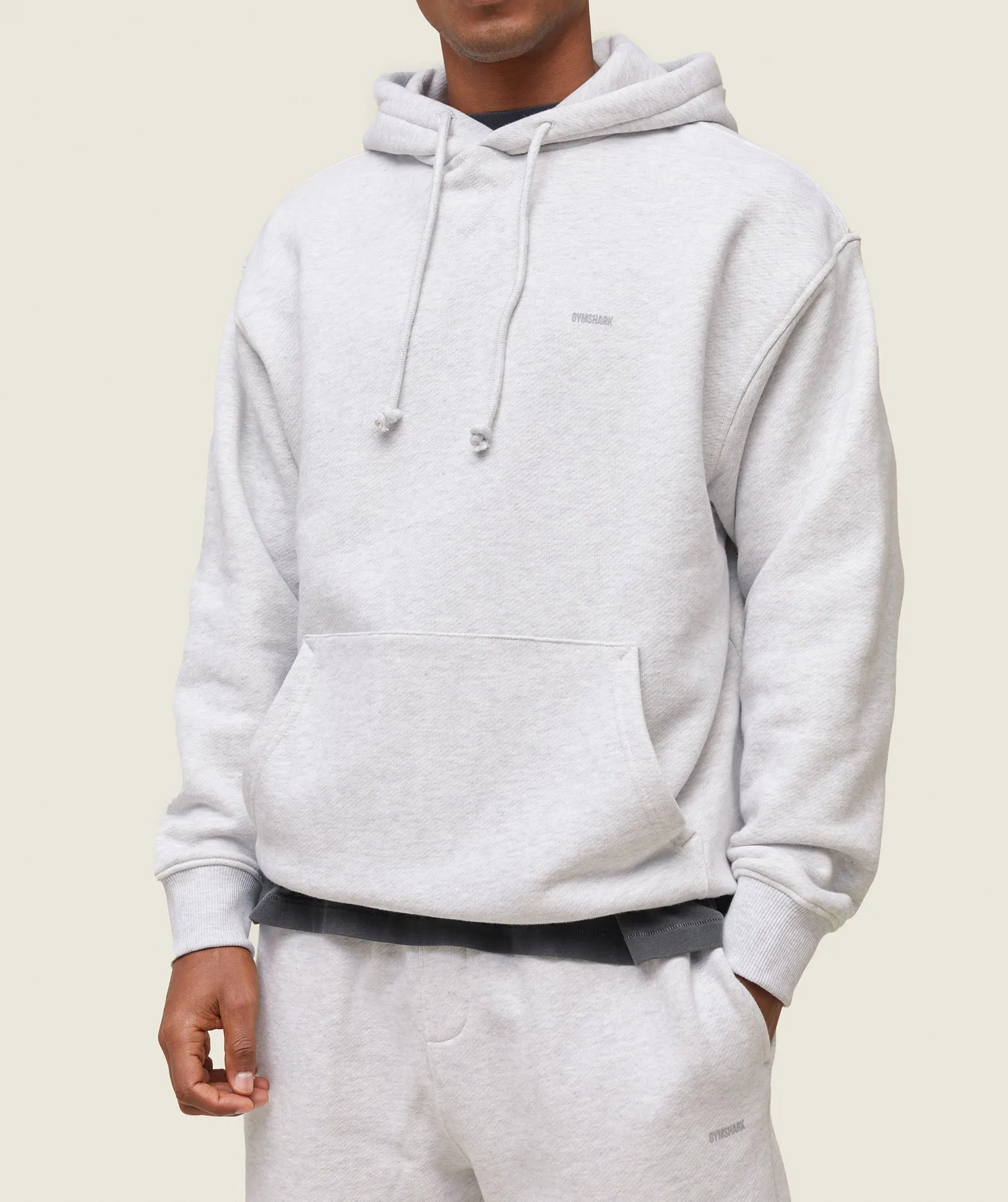 Gymshark everywear Relaxed Hoodie - Soft Grey Marl sold by Gymshark product image thumbnail 4