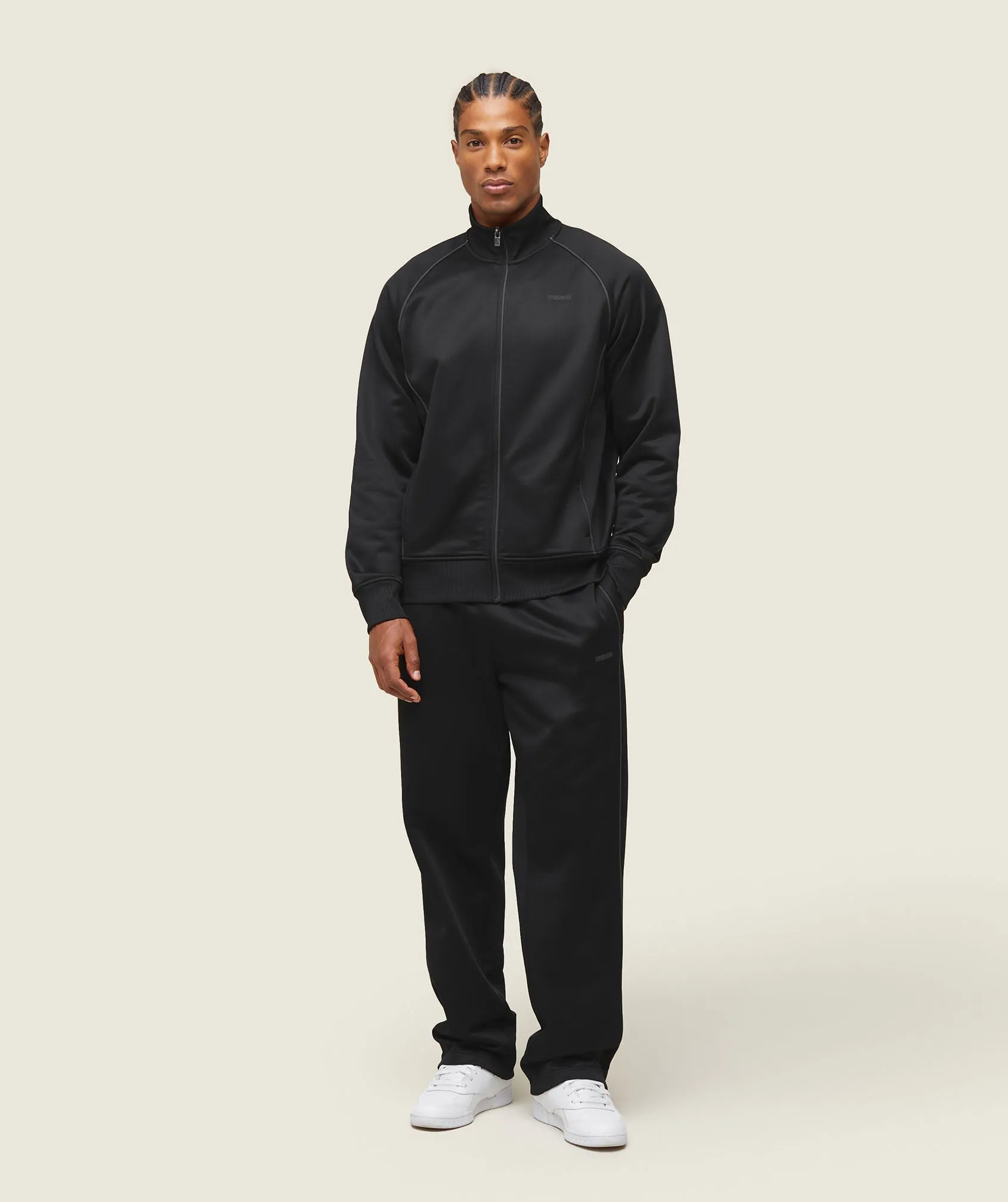 Gymshark everywear Track Jacket - Black/White sold by Gymshark product image thumbnail 2