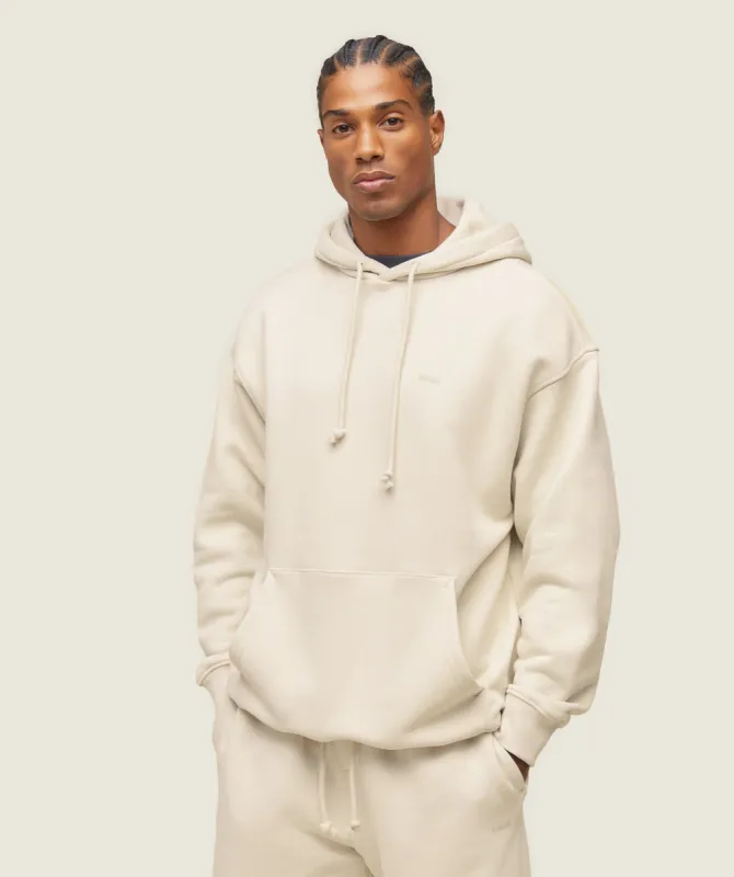 Gymshark everywear Relaxed Hoodie - Oat White sold by Gymshark