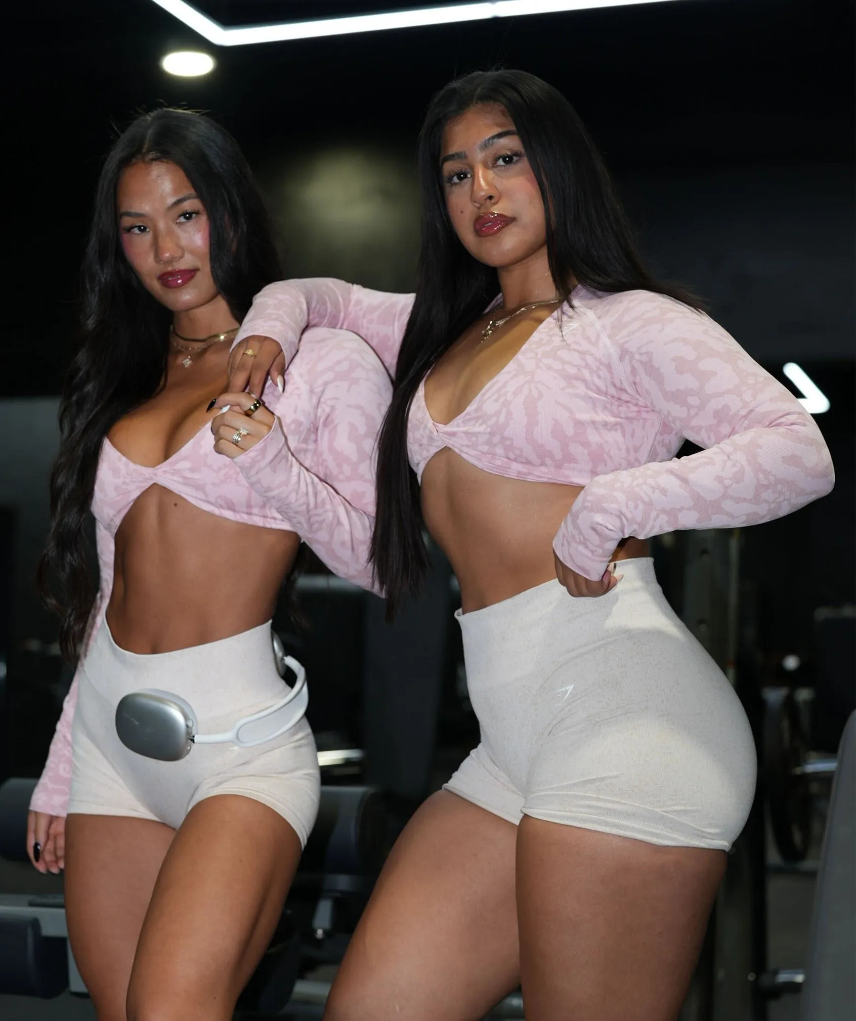 Gymshark Adapt Safari Long Sleeve Crop Top - Dolly Pink/Light Pink sold by Gymshark product image thumbnail 2