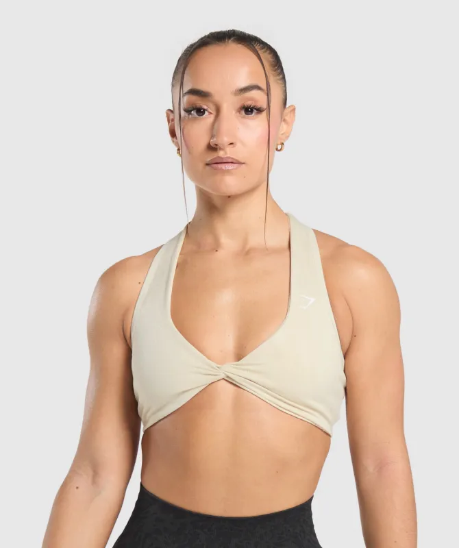 Gymshark Adapt Safari Seamless Bralette - Ecru White/Cream Beige sold by Gymshark