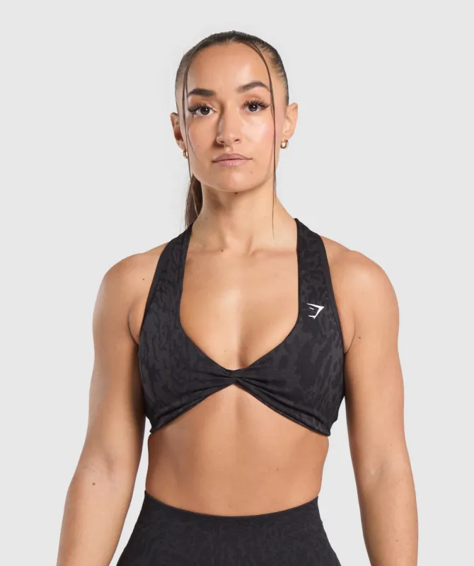 Gymshark Adapt Safari Seamless Bralette - Black/Asphalt Grey sold by Gymshark