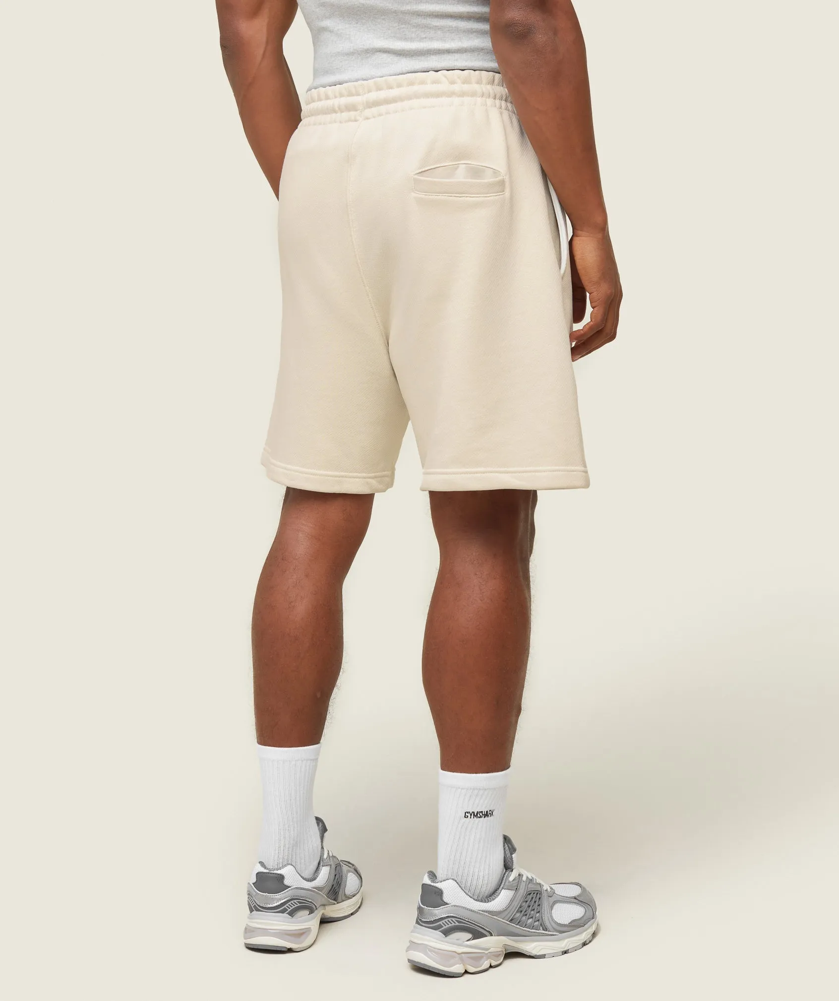 Gymshark everywear Sweat Shorts - Oat White sold by Gymshark product image thumbnail 2