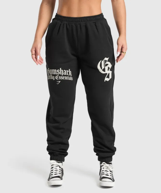 Gymshark Lifting Essentials Oversized Joggers - Black sold by Gymshark
