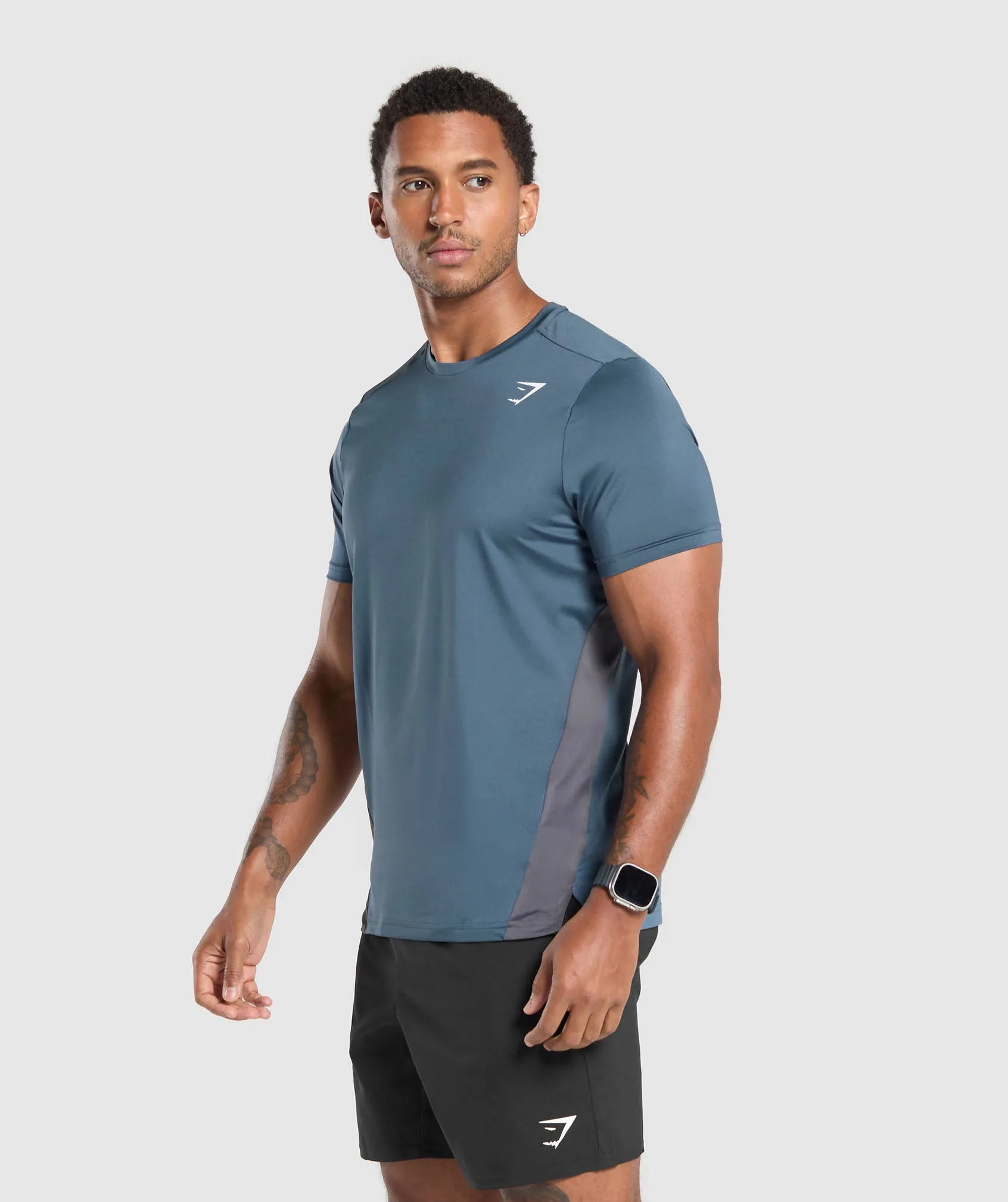 Gymshark Sport T-Shirt - Cargo Blue/Dark Grey sold by Gymshark product image thumbnail 2