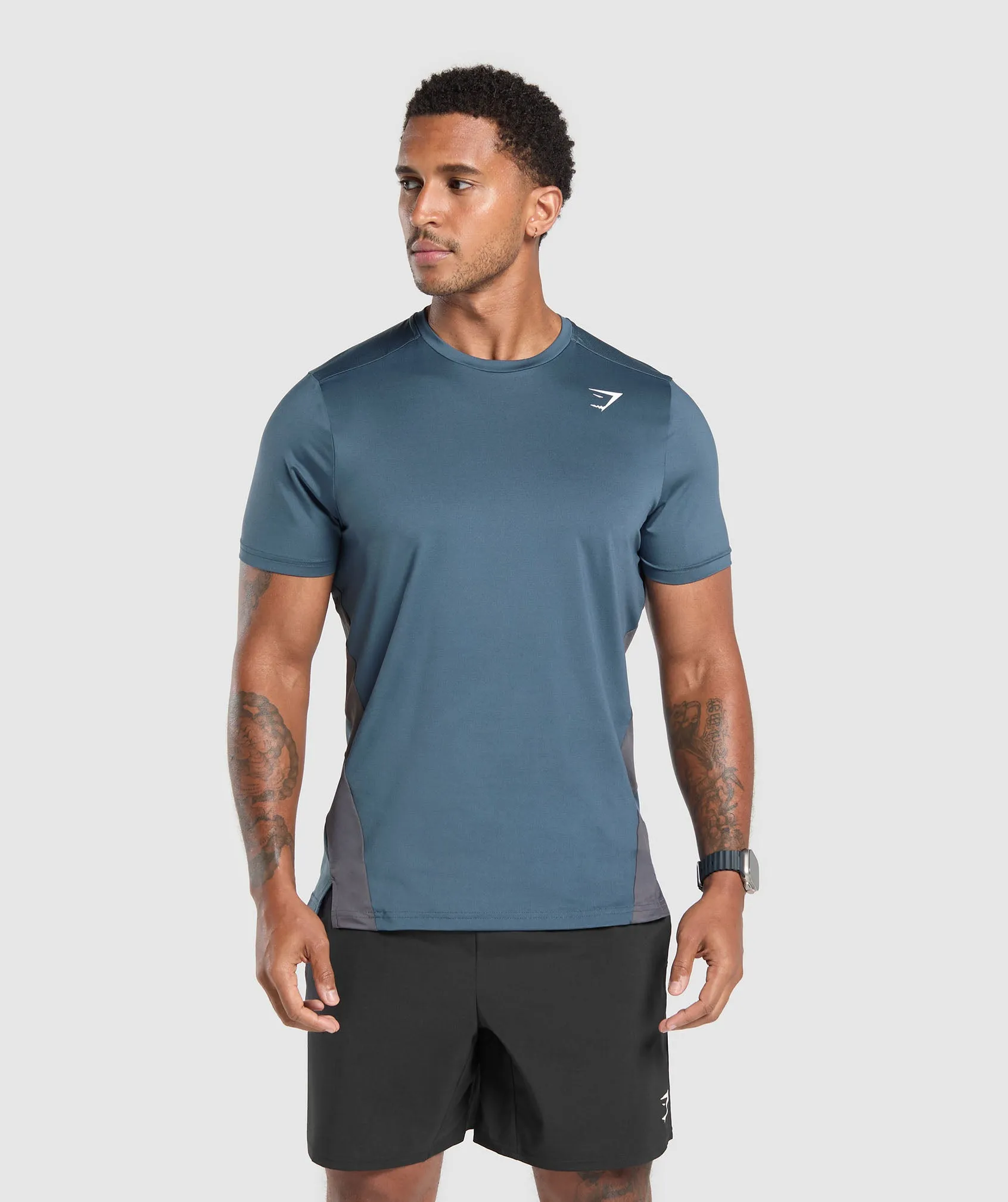 Gymshark Sport T-Shirt - Cargo Blue/Dark Grey sold by Gymshark