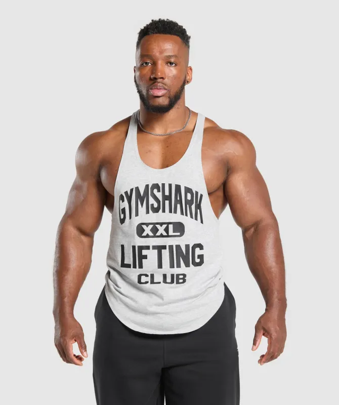 Gymshark XXL Graphic Stringer - Light Grey Core Marl sold by Gymshark