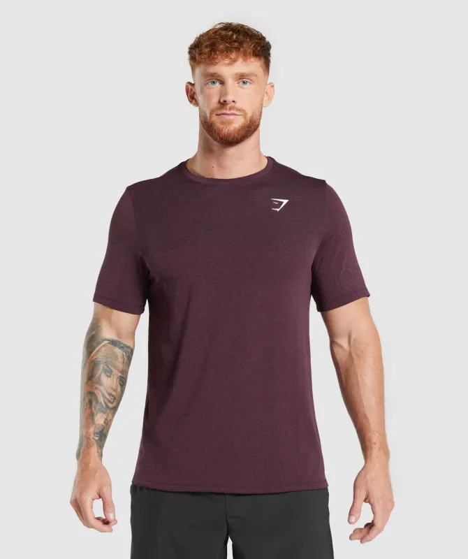 Gymshark Vital T-Shirt - Winter Burgundy/Black Marl sold by Gymshark