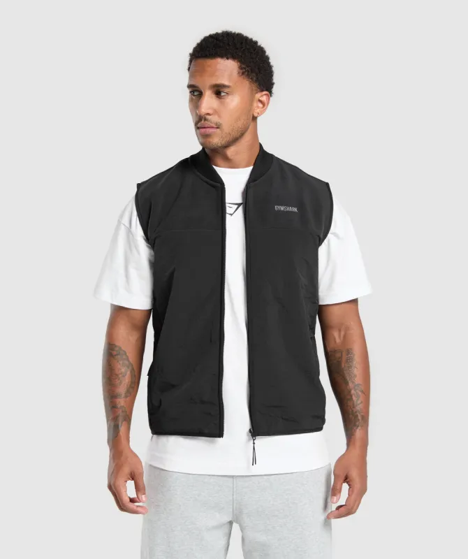 Gymshark Micro Fleece Gilet - Black sold by Gymshark