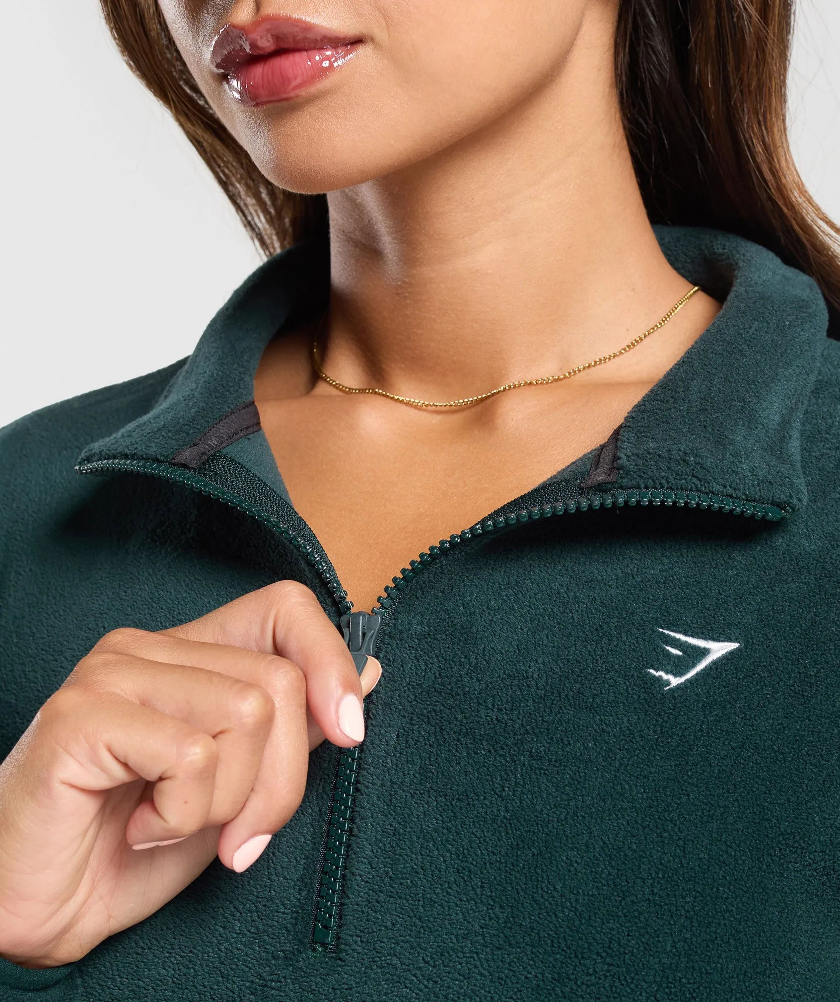 Gymshark Polar Fleece 1/4 Zip - Strong Teal sold by Gymshark product image thumbnail 5
