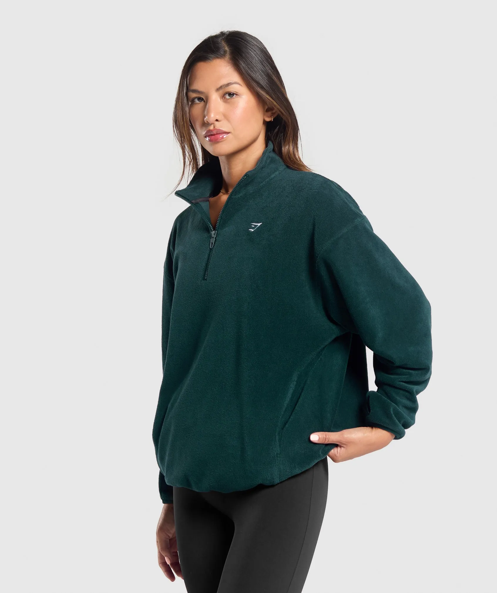 Gymshark Polar Fleece 1/4 Zip - Strong Teal sold by Gymshark product image thumbnail 3