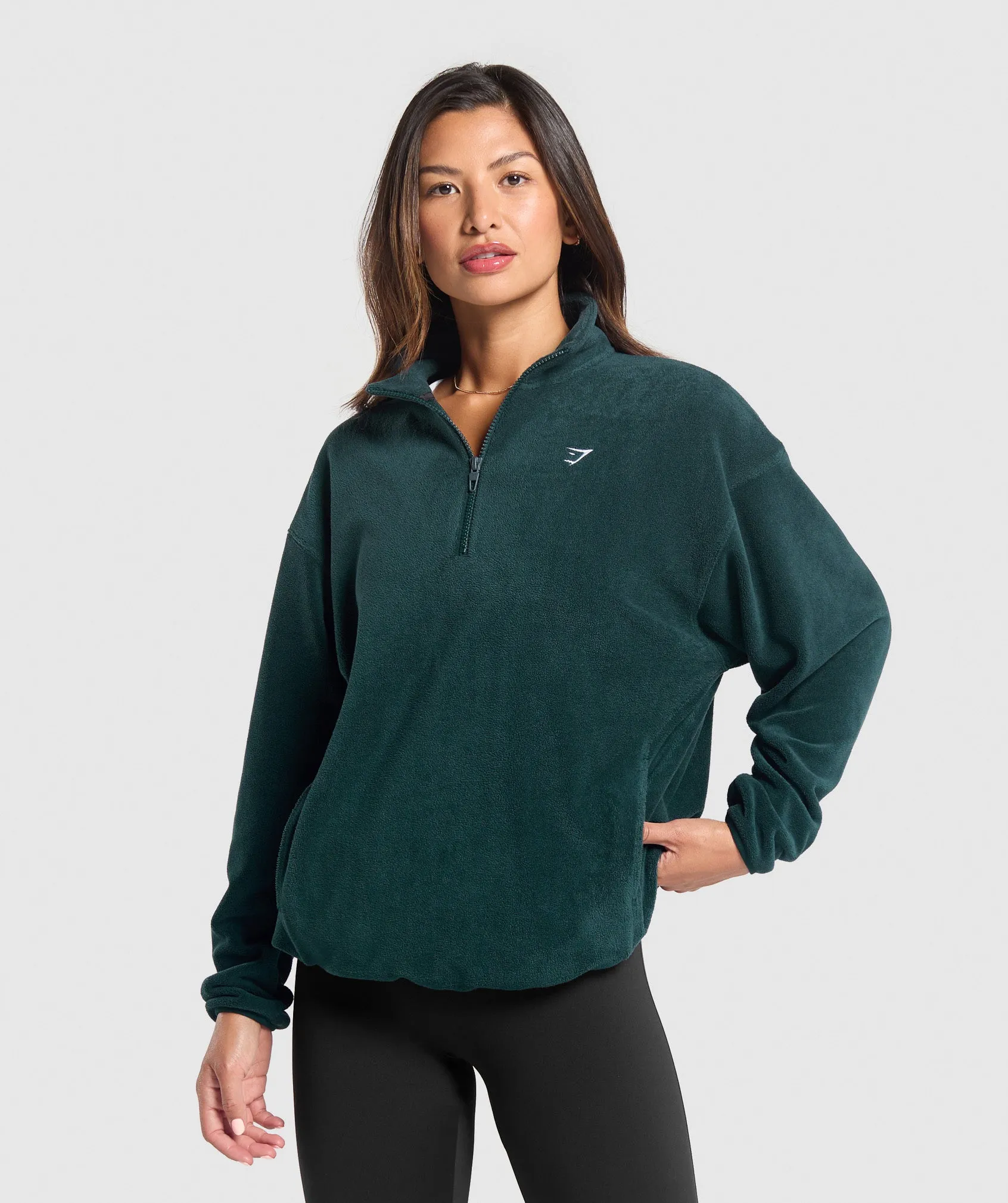 Gymshark Polar Fleece 1/4 Zip - Strong Teal sold by Gymshark