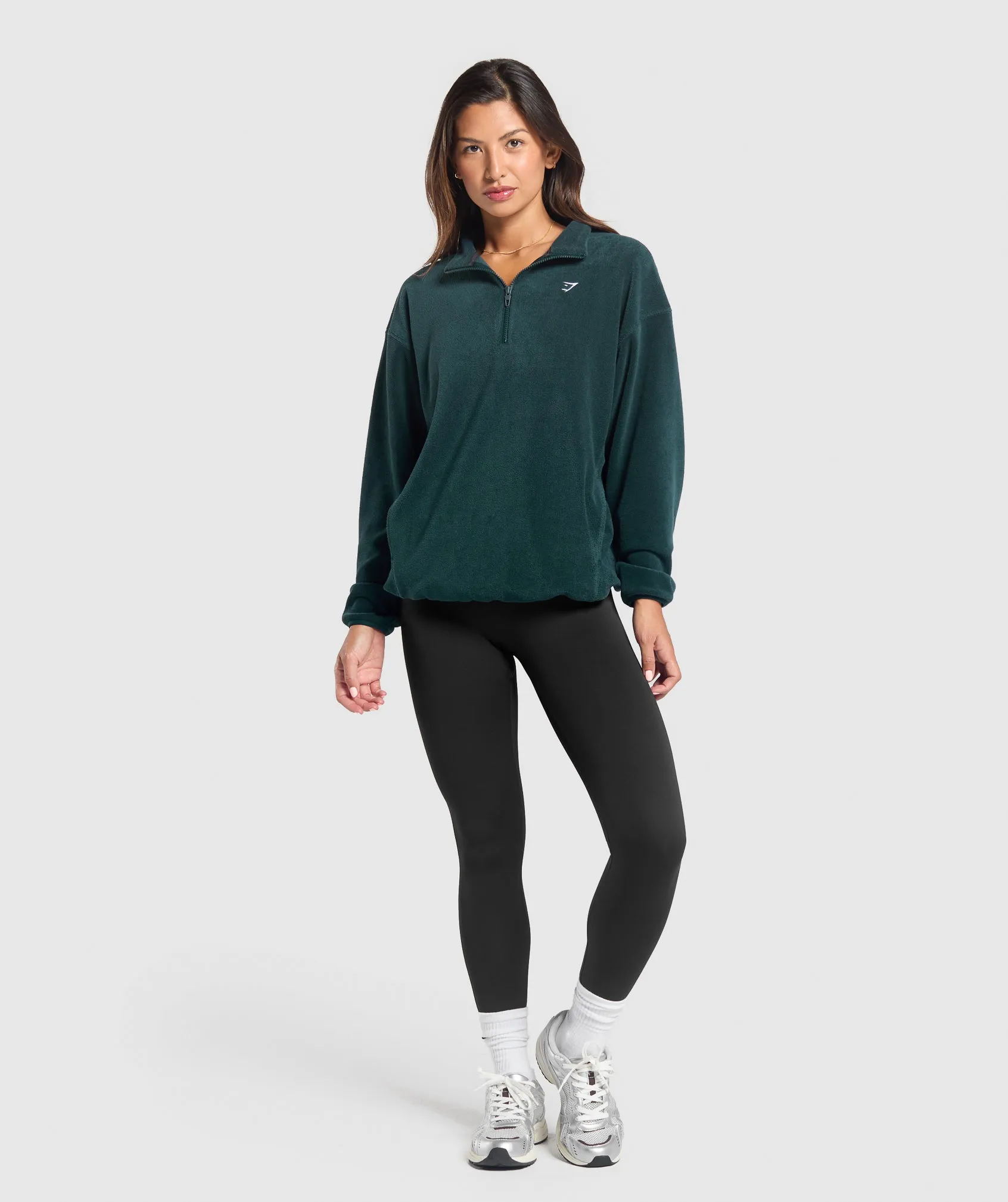 Gymshark Polar Fleece 1/4 Zip - Strong Teal sold by Gymshark product image thumbnail 4