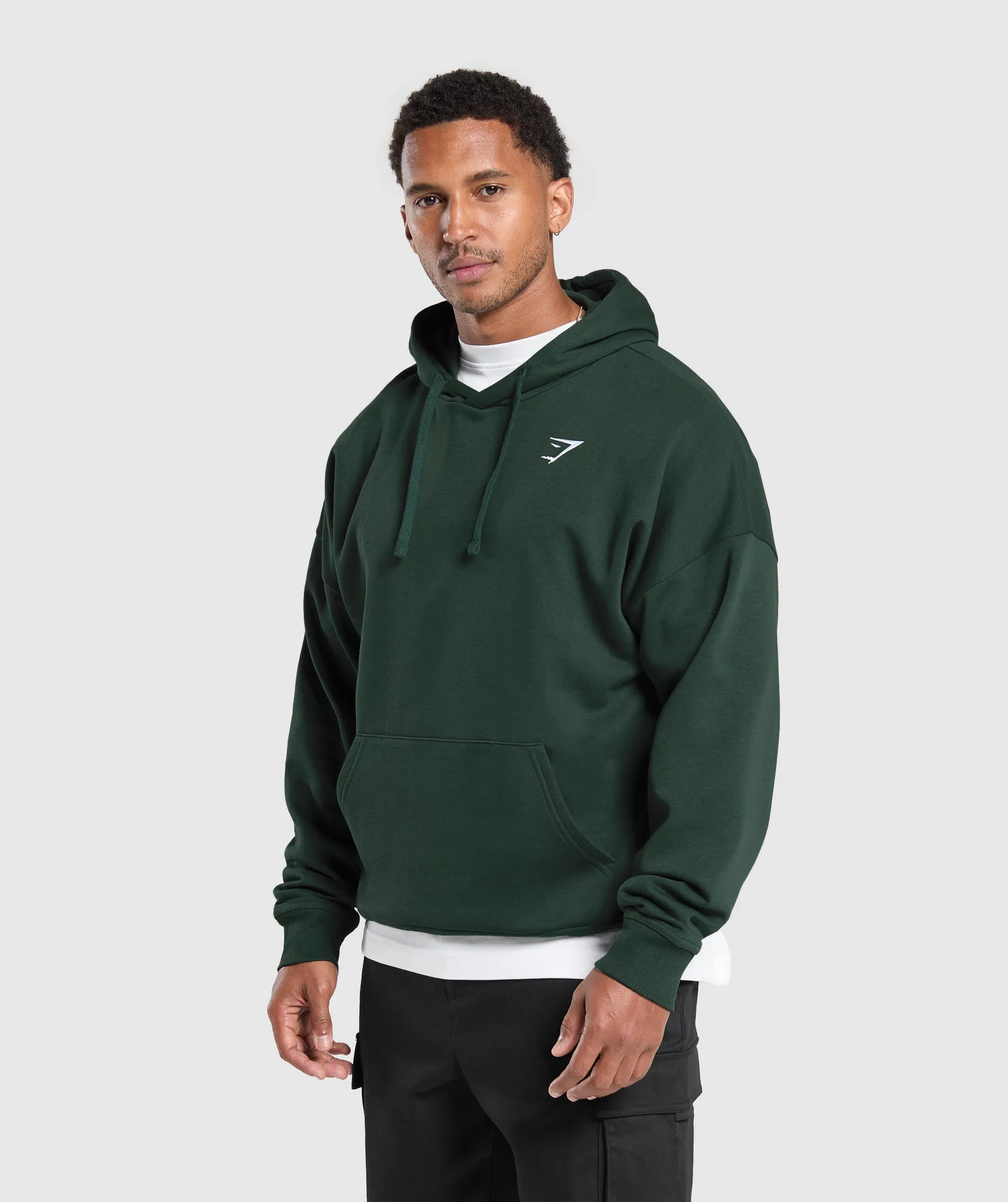 Gymshark Crest Oversized Hoodie - Victory Green sold by Gymshark product image thumbnail 3