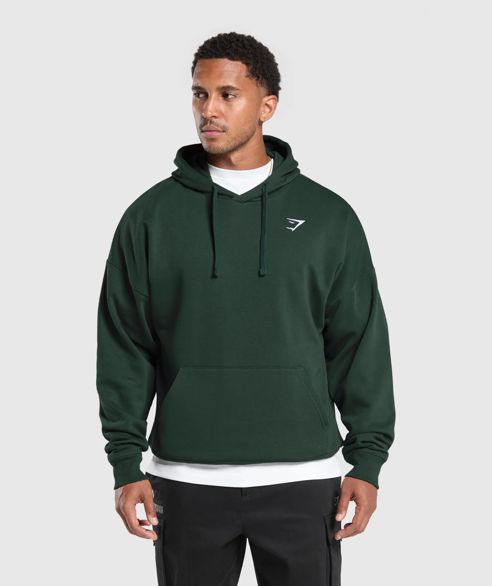 Gymshark Crest Oversized Hoodie - Victory Green sold by Gymshark