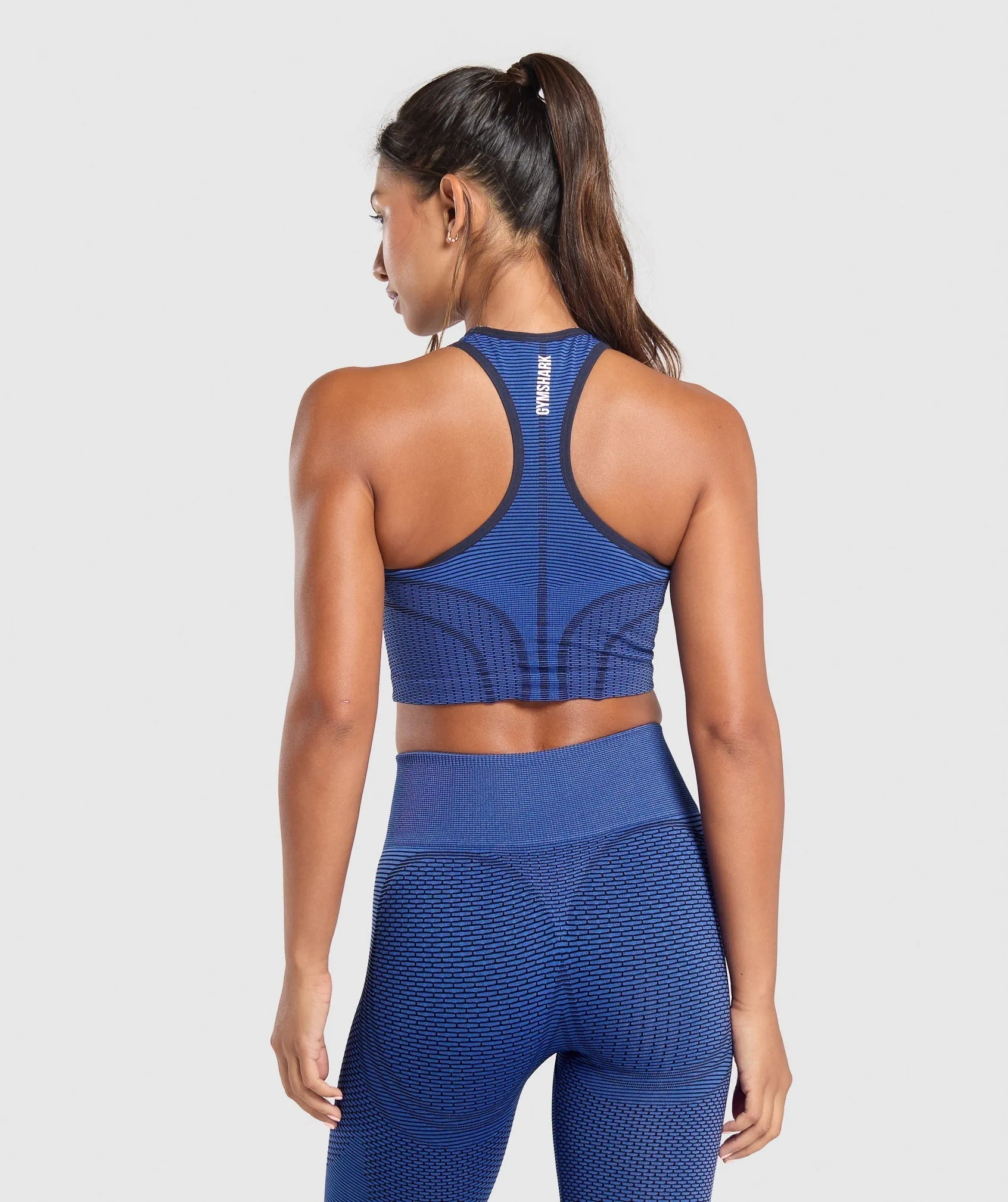 Gymshark Sport Seamless Cropped Tank - Force Blue/Pastel Blue sold by Gymshark product image thumbnail 2
