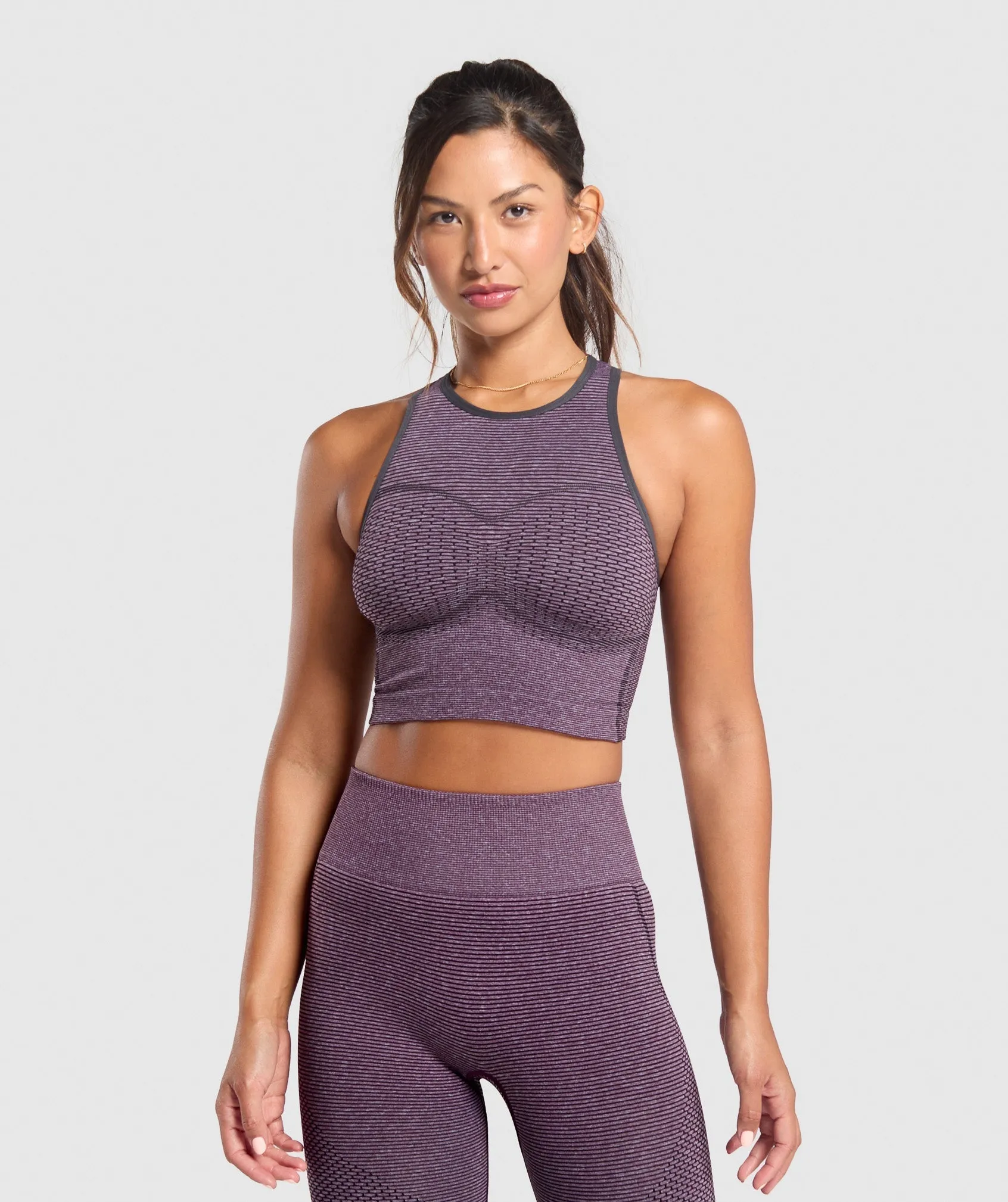 Gymshark Sport Seamless Cropped Tank - Magenta Purple/Dolly Pink sold by Gymshark