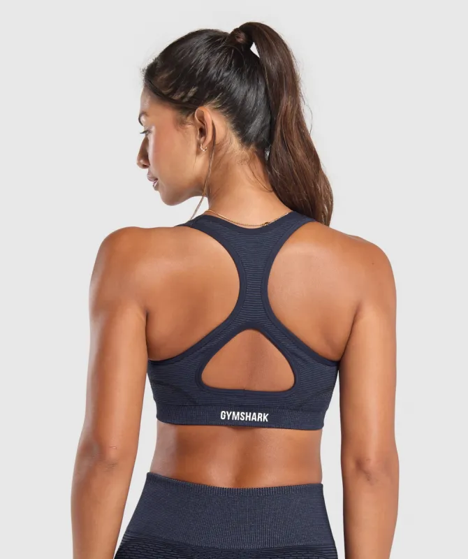 Gymshark Sport Seamless Sports Bra - Heavy Blue/Iron Blue sold by Gymshark