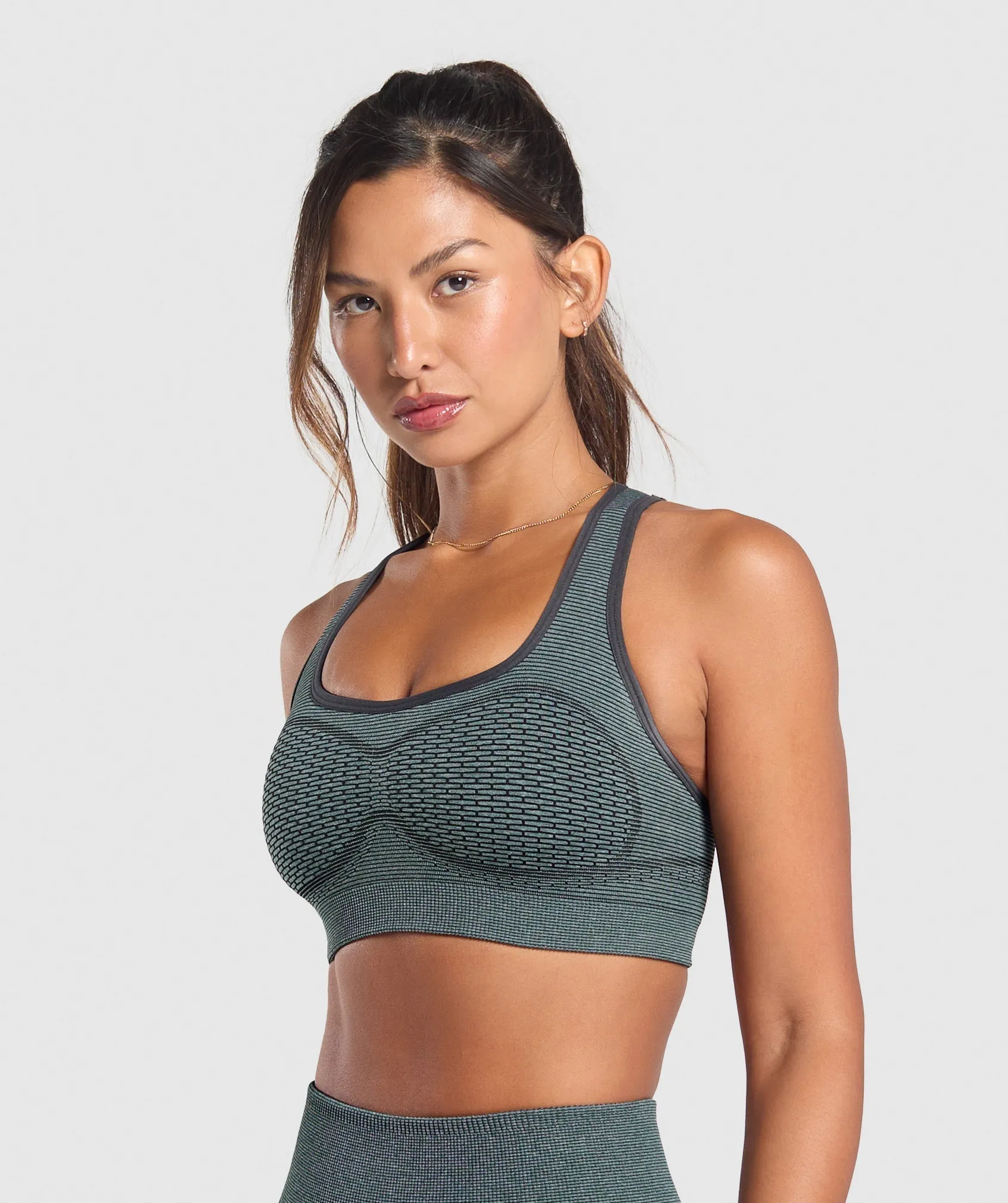 Gymshark Sport Seamless Sports Bra - Victory Green/Discipline Green sold by Gymshark product image thumbnail 3
