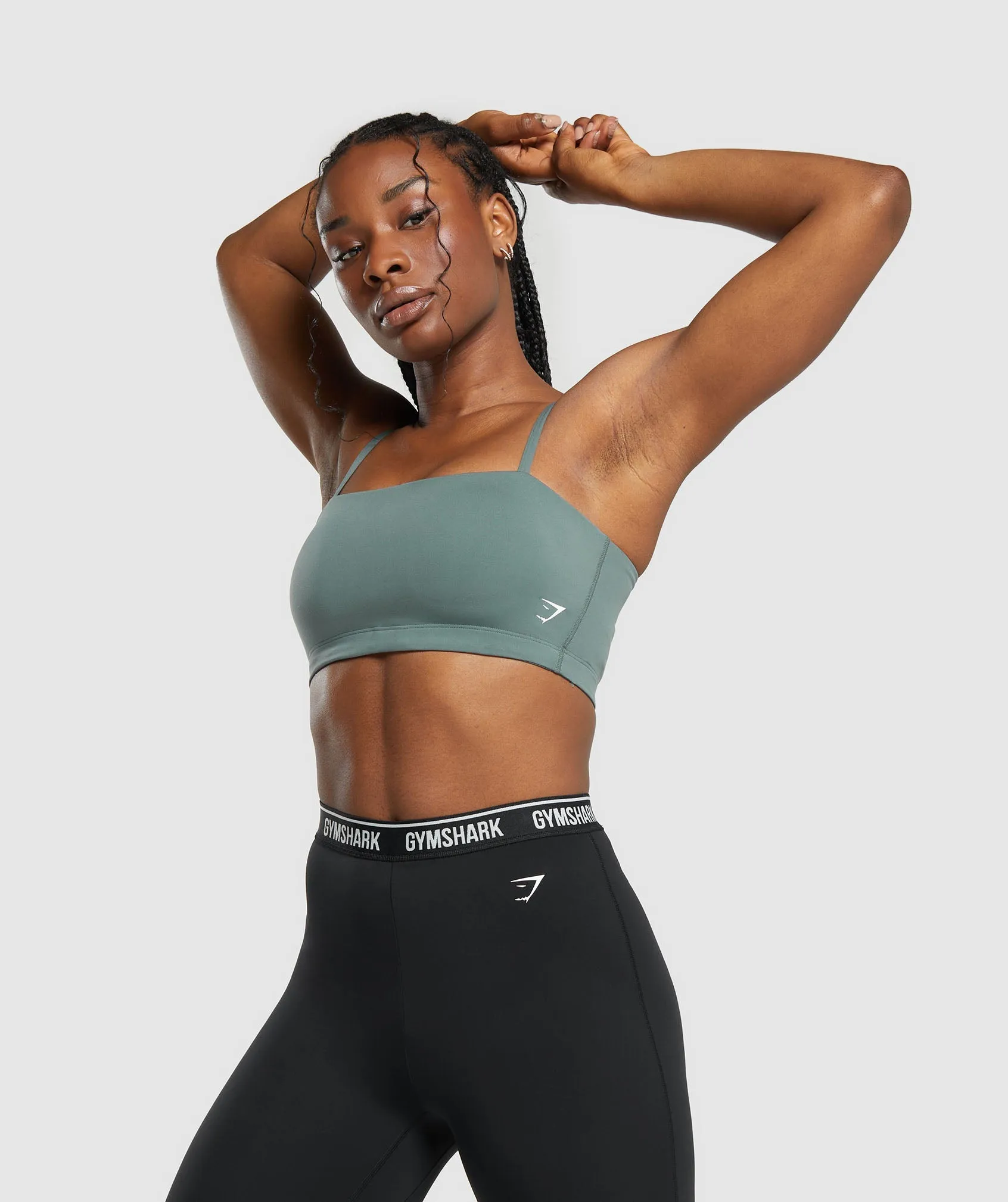 Gymshark Bandeau Sports Bra - Cargo Teal sold by Gymshark product image thumbnail 4