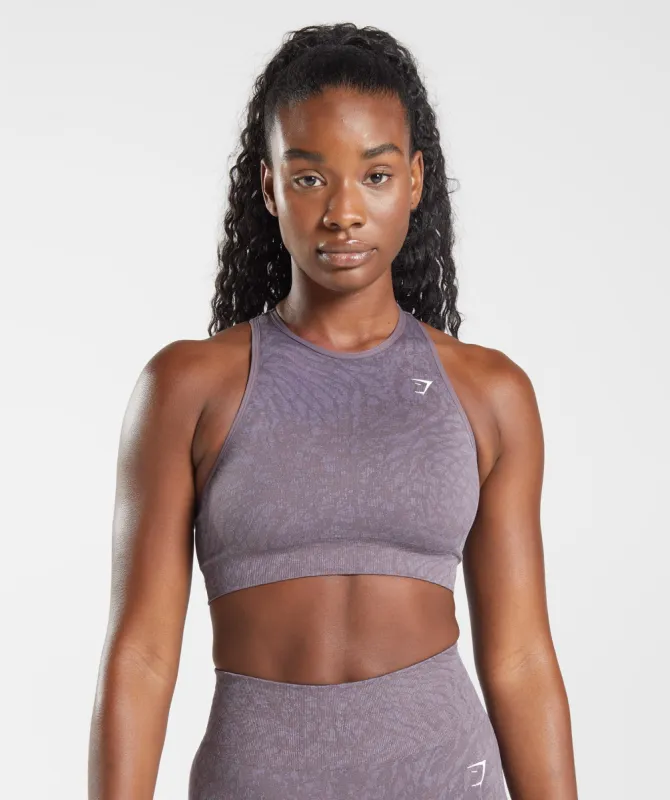 Gymshark Adapt Animal Seamless Sports Bra - Wild |  Musk Lilac sold by Gymshark