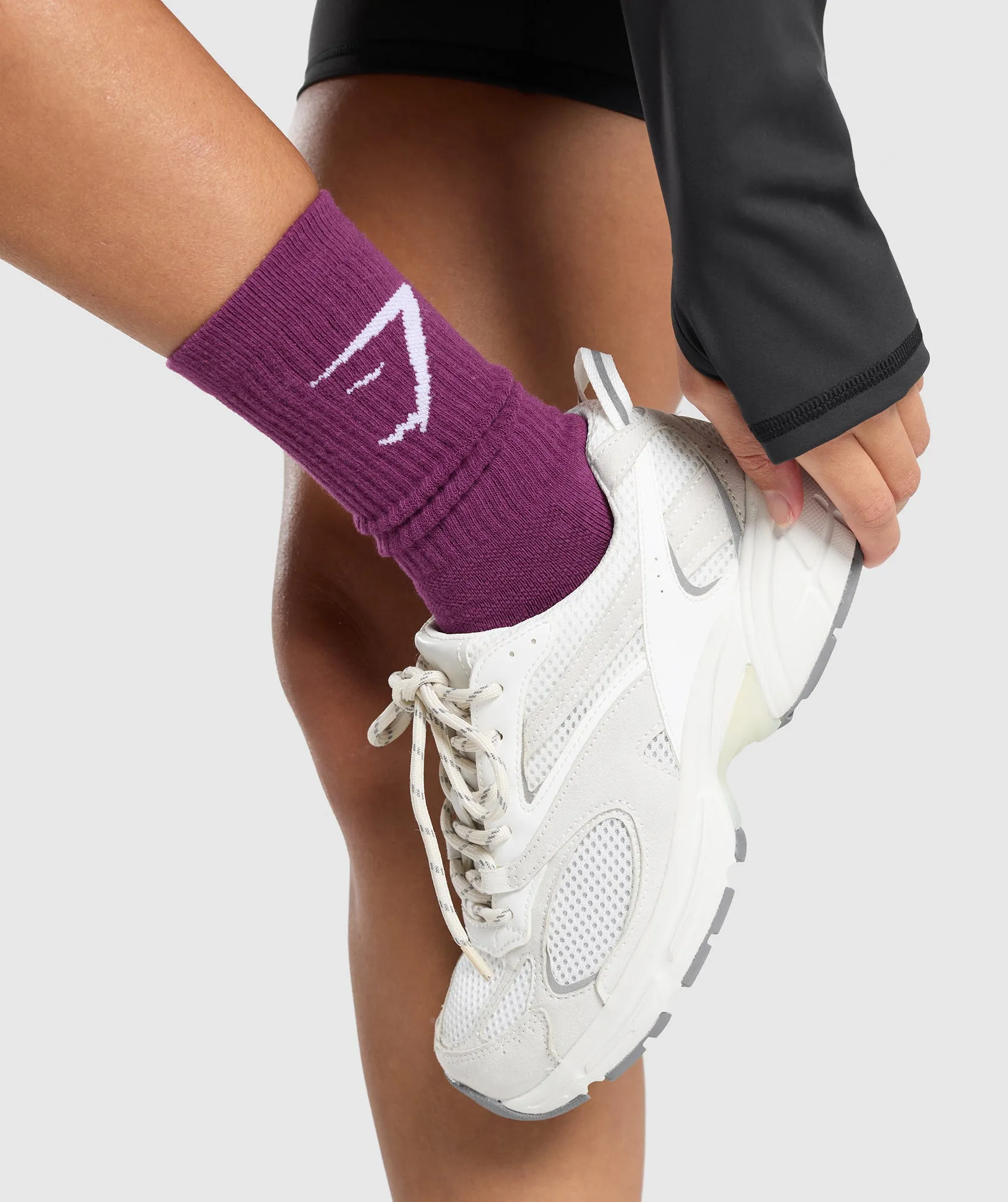 Gymshark Crew Socks 3pk - Magenta Purple/Soft Purple/Warm Lilac sold by Gymshark product image thumbnail 3