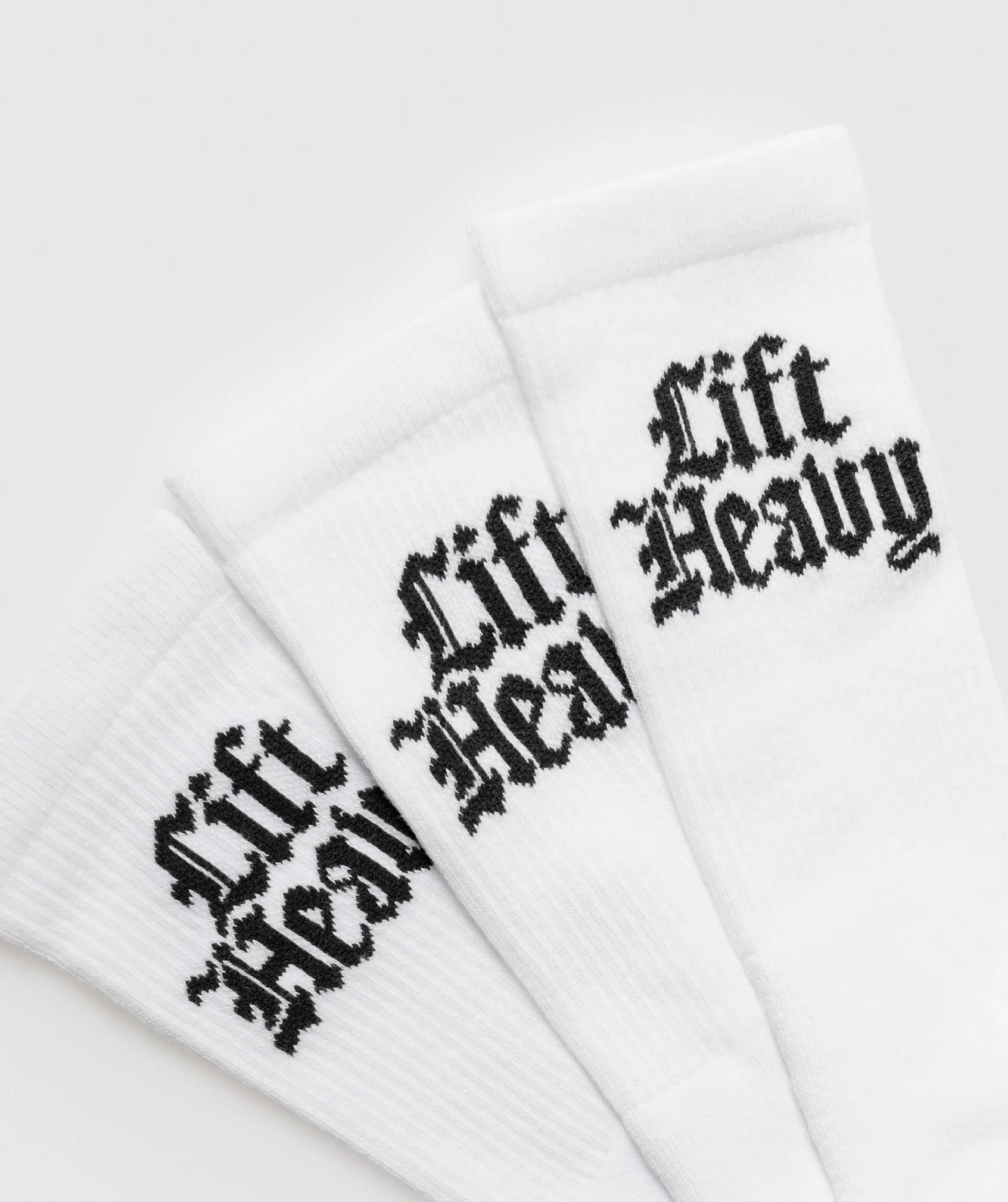 Gymshark Lift Heavy Crew 3pk - White sold by Gymshark product image thumbnail 2
